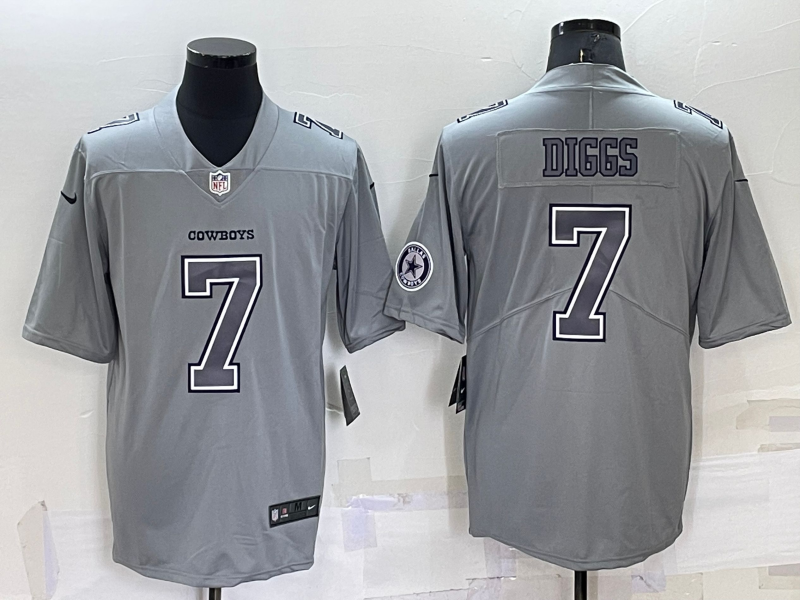 Men's Dallas Cowboys Trevon Diggs #7 Gray Atmosphere Jersey